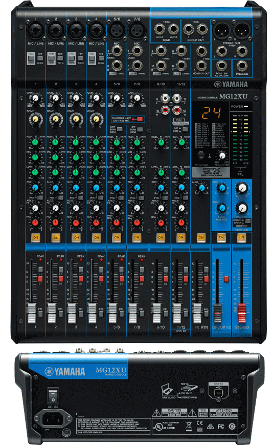 Yamaha MG12XU 12 Kanal Analog Mikser - Aktaş Müzik | Profesyonel Ses