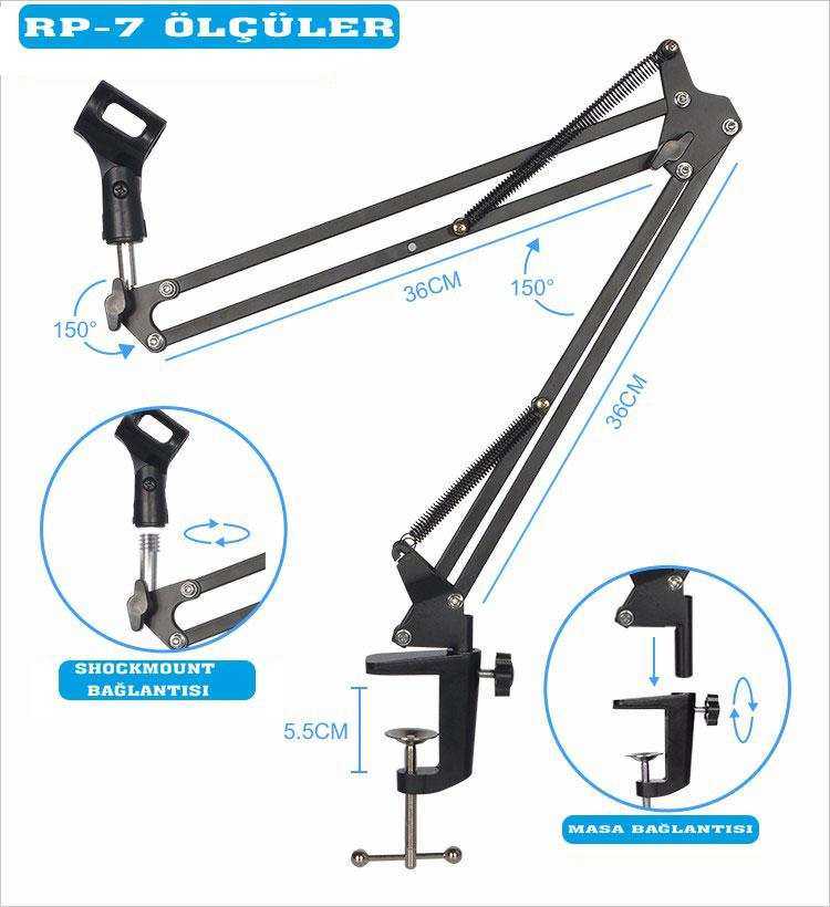 D Stand Rp 7 Akrobat Masa Monteli Mic Stand